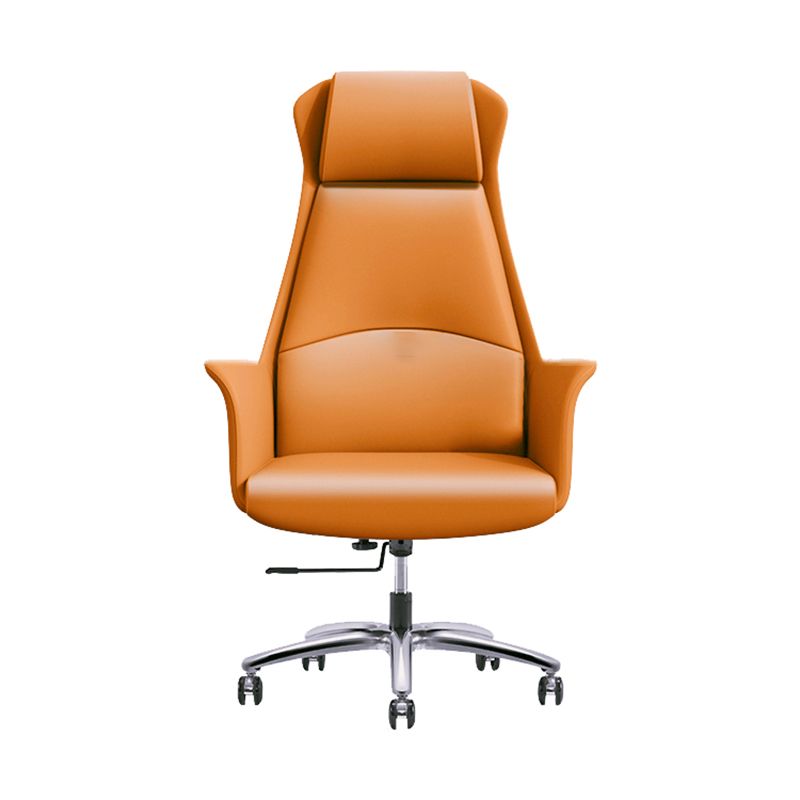High Back Executive Office Chair Modern Faux Leather Task Chair with Swivel Clearhalo 'furn' 'furn_office_chair' 'Furniture' 'Office Chairs' 'Office Furniture' 'office_chair' 1200x1200_2568e0c8-0f67-470d-bf18-211bec3b3379