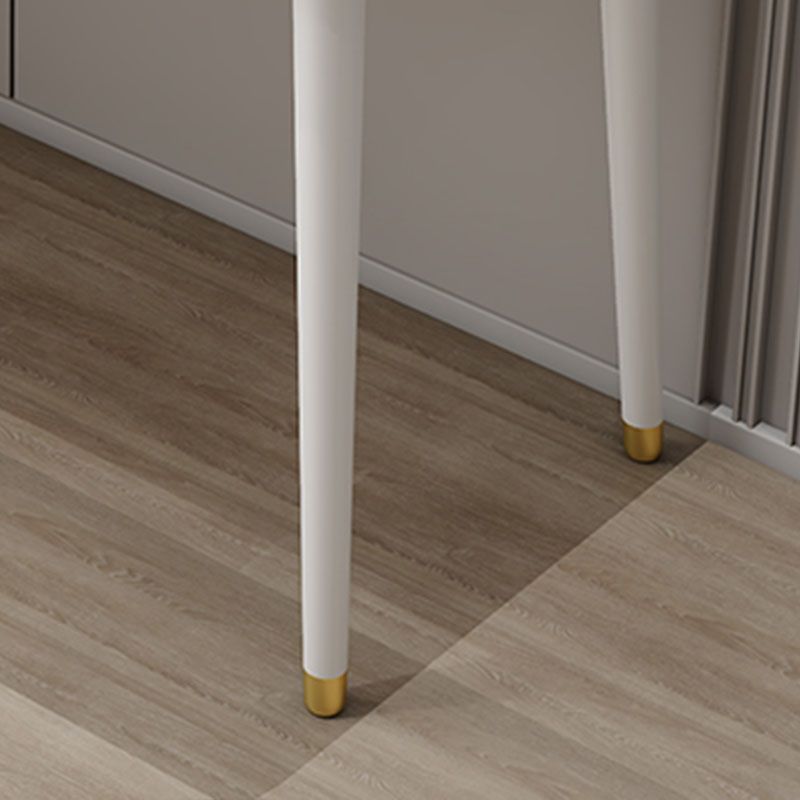 White/Black Modern Vanity Engineered Wood Makeup Dressing Table Stool Set