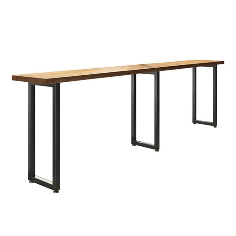 Industrial Style Bar Table Solid Wood Rectangle Bistro Bar Desk Clearhalo 'Bar Furniture' 'Bar Tables' 'bar_tables' 'furn' 'furn_bar_tables' 'Furniture' 'Kitchen & Dining Furniture' 1200x1200_256df343-0242-4c5d-9a8b-0e517f08f84b