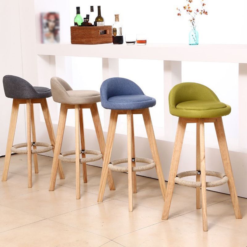 Contemporary Style Low Back Bar-stool Wooden Bar Stool for Restaurant Clearhalo 'Bar Furniture' 'Bar Stools' 'bar_stools' 'furn' 'furn_bar_stools' 'Furniture' 'furniture_bar_stools' 'Kitchen & Dining Furniture' 1200x1200_256ed4ad-fc25-4673-b04f-3adbc64a6aa4