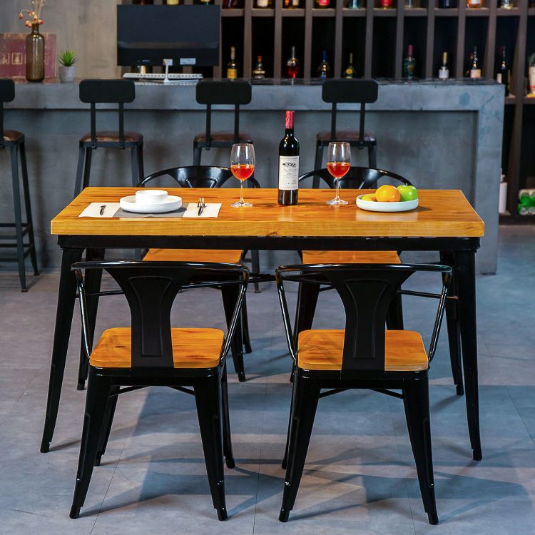 Industrial Style Wooden Dining¬†Room¬†Set Standard Height Formal Dining Table Furniture Clearhalo 'Dining Room Sets' 'Dining Tables & Seating' 'dining_room_set' 'furn' 'furn_dining_room_set' 'Furniture' 'furniture_dining_room_set' 'Kitchen & Dining Furniture' 'kitchen&dining_furn' 'kitchen' 1200x1200_256fc41f-eea6-4d23-948c-219ee787173b