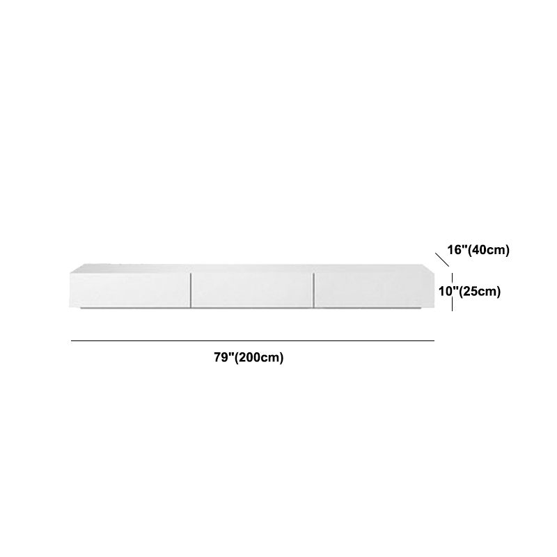 Modern White TV Console Contemporary TV Stand with Drawers for Living Room