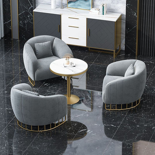 Velvet 29.52 "brede bank voor woonkamer Tuxedo arm bank met metalen frame