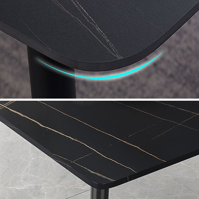 Industrial Kitchen Sintered Stone Top Dining Table Rectangle Dining Table with 4 Legs Base Clearhalo ' dining_table' 'Dining Tables & Seating' 'Dining Tables' 'furn' 'furn_dining_table' 'Furniture' 'furniture_dining_table' 'Kitchen & Dining Furniture' 'kitchen&dining_furn' 'kitchen' 'kitchen_dining_table' 1200x1200_257162f1-af8b-4b12-8c60-a1ba0d10de4c