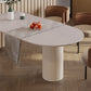 Mesa de comedor moderna de forma libre para el hogar Mesa de comedor blanca con patas con acabado mate
