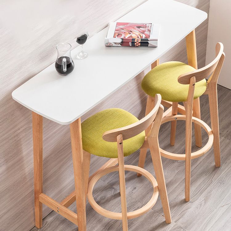 Tavolo da pranzo rettangolare in legno ad altezza bancone Tavolo da bar moderno con base a cavalletto