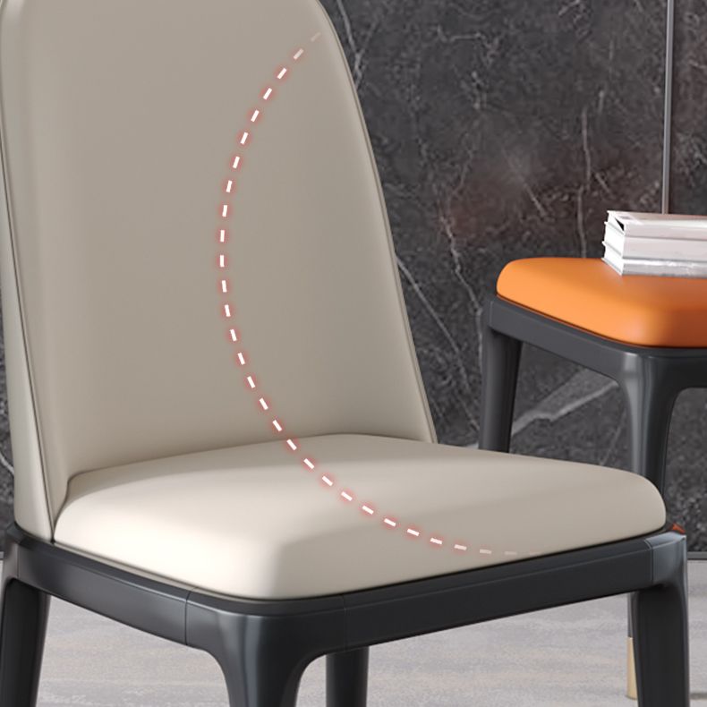 Scandinavian Style Dining Chair Dining Room Metal Parsons Armless Chair Clearhalo ' kitchen&dining_furn' 'Dining Chairs' 'Dining Tables & Seating' 'dining_chair' 'furn' 'furn_dining_chair' 'Furniture' 'furniture_dining_chair' 'Kitchen & Dining Furniture' 'kitchen' 1200x1200_257421f1-ad60-4900-9d3a-e0398f15c1b0