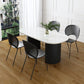 Sintered Stone Dining Table Modern Oval Dining Table with Black Base Clearhalo 'Dining Tables & Seating' 'Dining Tables' 'dining_table' 'furn' 'furn_dining_table' 'Furniture' 'furniture_dining_table' 'Kitchen & Dining Furniture' 'kitchen' 'kitchen_dining_table' 1200x1200_25747745-cf3c-4280-a7d7-66d72aa3cde6