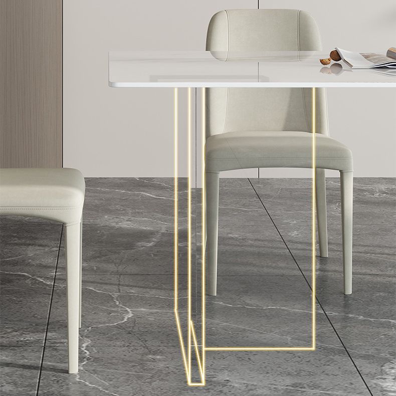 Modern Style Sintered Stone Dining Table Set 1/2/5/6 Pieces Dining Set for Home Use Clearhalo 'Dining Room Sets' 'Dining Tables & Seating' 'dining_room_set' 'furn' 'furn_dining_room_set' 'Furniture' 'Kitchen & Dining Furniture' 1200x1200_2574e6ad-61fd-4c3f-84d5-5a65eb55e481