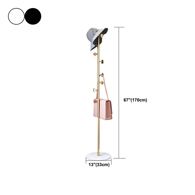 Modern Entryway Metal Free Standing No Distressed 8 Hooks Coat Rack Clearhalo 'Entry & Mudroom Furniture' 'furn' 'furn_hall_tree_coat_racks' 'Furniture' 'Hall Trees & Coat Racks' 'hall_tree_coat_racks' 1200x1200_2576f109-b4d3-4c77-9e29-c1221369a84b