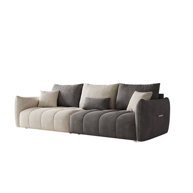 39" Wide Contemporary Sofa Fabric 5 Seater Pillows Tufted Seating