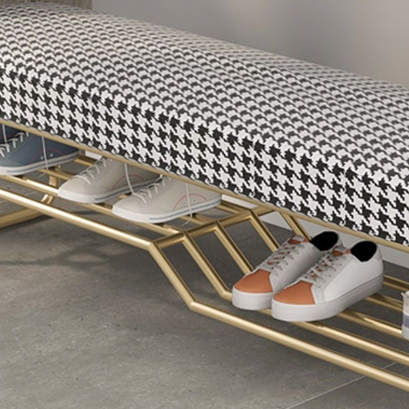 Glam Rectangle Seating Bench Cushioned Shoe Storage Entryway and Bedroom Bench Clearhalo 'Benches' 'Chairs & Seating' 'furn' 'furn_benches' 'Furniture' 'Living Room Furniture' 1200x1200_257bfc4c-16f9-4aa7-94c3-b05cbf2544a5