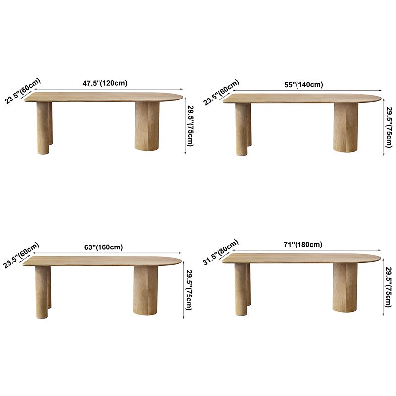 Simplicity Style Pine Freeform Solid Wood Dining Table 3 Legs Base Table for Home Clearhalo ' dining_table' 'Dining Tables & Seating' 'Dining Tables' 'furn' 'furn_dining_table' 'Furniture' 'furniture_dining_table' 'Kitchen & Dining Furniture' 'kitchen&dining_furn' 'kitchen' 'kitchen_dining_table' 1200x1200_257c300a-c374-48e2-90d8-1aa5a33329ea