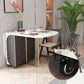 Modern Sintered Stone Dining Table White Rectangle Drop-Leaf 59" Dining Table Clearhalo ' dining_table' 'Dining Tables & Seating' 'Dining Tables' 'furn' 'furn_dining_table' 'Furniture' 'furniture_dining_table' 'Kitchen & Dining Furniture' 'kitchen&dining_furn' 'kitchen' 'kitchen_dining_table' 1200x1200_257c3213-1e92-45e1-998b-58a507d0e5f8