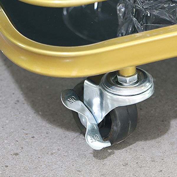 33.07 "高く現代的な長方形の準備テーブルキッチン用のローリングメタル準備テーブル