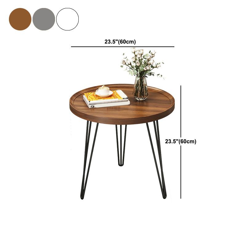 Wood 3 Legs Coffee Table Round Tray Top Coffee Table Minimalist Clearhalo 'Coffee & Accent Tables' 'Coffee Tables' 'coffee_tables' 'furn' 'furn_coffee_tables' 'Furniture' 'Living Room Furniture' 1200x1200_257e1c3e-6d15-49fd-a112-1ace7a8c64d4