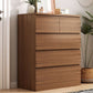 16" D Wooden Storage Chest Bedroom Vertical Storage Chest Dresser with Drawers