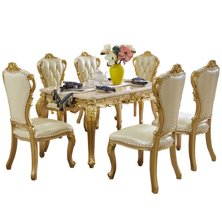 Rectangle Victoria Dinette Table Marble Dining Room Dinner Table with 4-foot Clearhalo ' dining_table' 'Dining Tables & Seating' 'Dining Tables' 'furn' 'furn_dining_table' 'Furniture' 'furniture_dining_table' 'Kitchen & Dining Furniture' 'kitchen&dining_furn' 'kitchen' 'kitchen_dining_table' 1200x1200_257e2b33-edc9-430b-96b1-b16e72cb2476