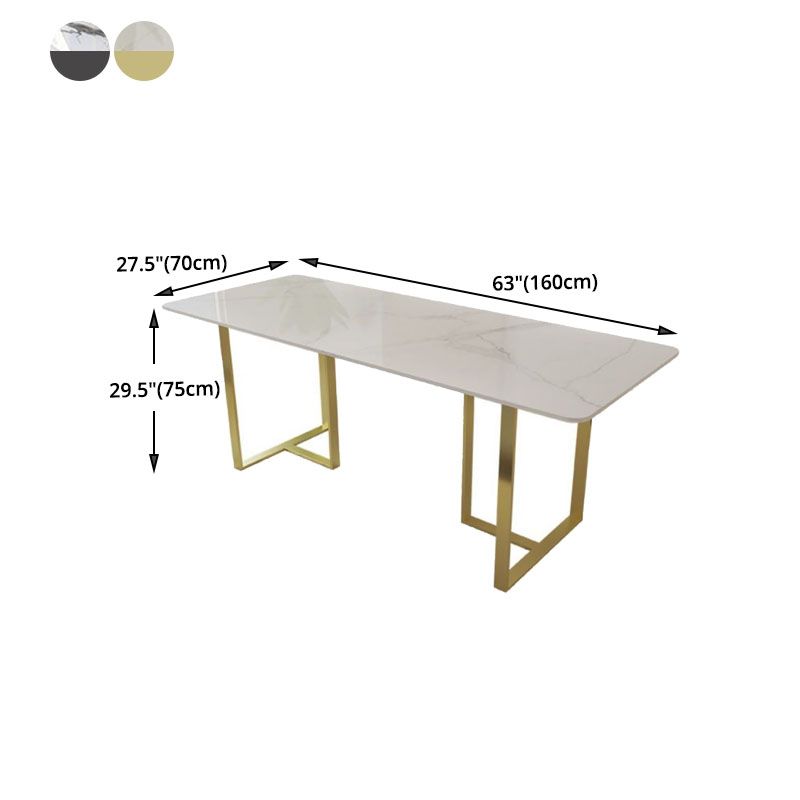 インダストリアルスタイルホームオフィスデスク長方形のそりベースライティングデスク