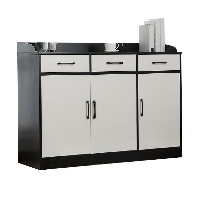 Buffet de comedor de madera de estilo contemporáneo con cajones y gabinetes