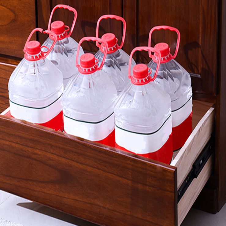 Coffre de rangement de chevet en bois massif moderne avec tiroirs et portes