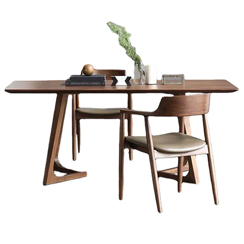 Contemporary Style Solid Wood Rectangle Dining Table Sled Base Table for Home Clearhalo ' dining_table' 'Dining Tables & Seating' 'Dining Tables' 'furn' 'furn_dining_table' 'Furniture' 'furniture_dining_table' 'Kitchen & Dining Furniture' 'kitchen&dining_furn' 'kitchen' 'kitchen_dining_table' 1200x1200_2580fafe-e603-4bc0-86ad-5288a6940ffc