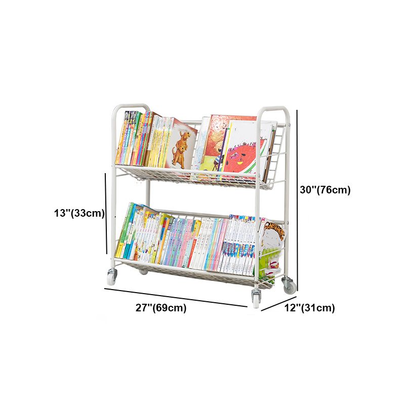 Contemporary Style Bookshelf White Bookcase for Home Office Study Room Clearhalo 'Bookcases' 'furn' 'furn_bookcases' 'Furniture' 'furniture_bookcases' 'kitchen' 'kitchen_bookcases' 'Living Room Furniture' 'Office Furniture' 1200x1200_25822dbd-4128-46fb-80bb-6d16fbcf7fa4