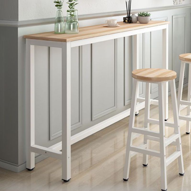 Industrial Rectangle Bar Table Set 1/2/3 Pieces Natural Colour Wood Counter Table Clearhalo 'Bar Furniture' 'furn' 'furn_home_bar_bar_sets' 'Furniture' 'Home Bars & Bar Sets' 'home_bar_bar_sets' 'Kitchen & Dining Furniture' 1200x1200_25828050-6d1f-4c1b-8805-46eb0d584a0f