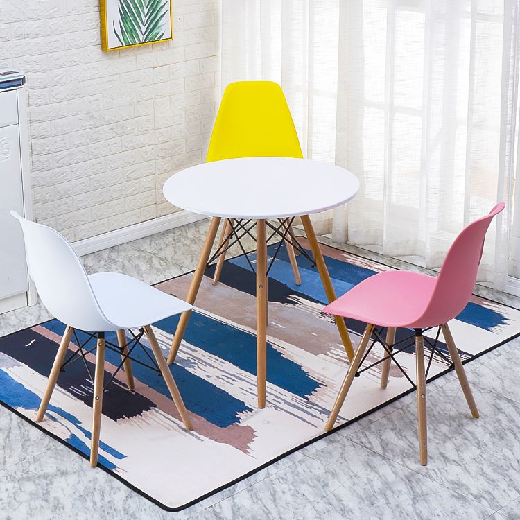 Modern Style Dining Room Chairs Plastic Armless Chair with Wooden Legs Clearhalo ' kitchen&dining_furn' 'Dining Chairs' 'Dining Tables & Seating' 'dining_chair' 'Furniture' 'furniture_dining_chair' 'Kitchen & Dining Furniture' 'kitchen' 1200x1200_2582b2bb-2eb0-450d-aac8-22cc2e55aed5