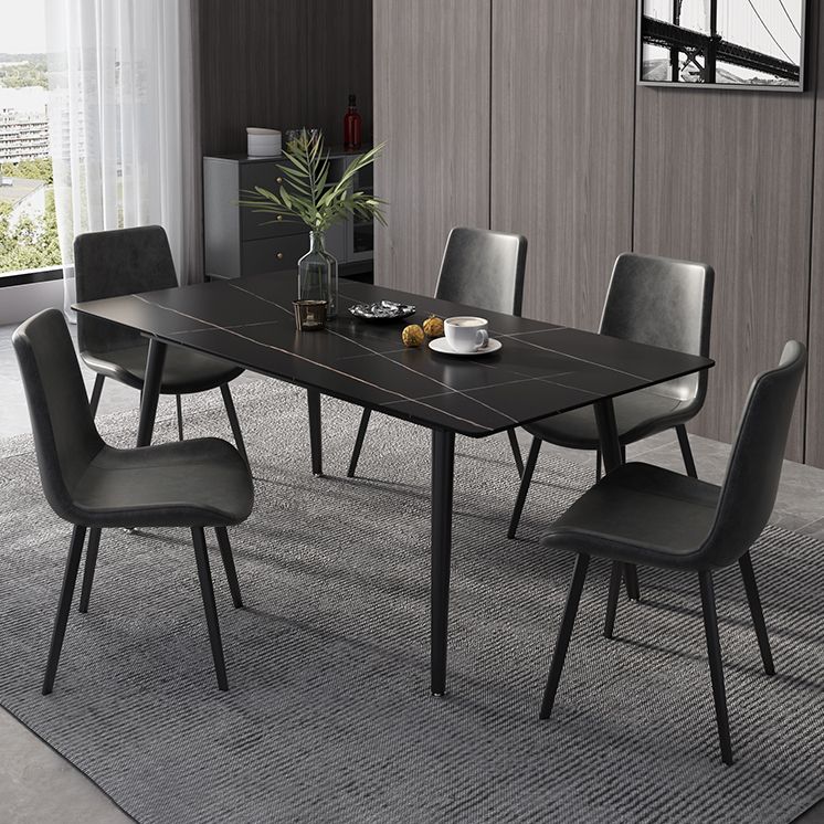 Industrial Standard Sintered Stone Dining Table Rectangle Shape Dining Table for Kitchen Clearhalo ' dining_table' 'Dining Tables & Seating' 'Dining Tables' 'furn' 'furn_dining_table' 'Furniture' 'furniture_dining_table' 'Kitchen & Dining Furniture' 'kitchen&dining_furn' 'kitchen' 'kitchen_dining_table' 1200x1200_2582bde6-267a-408c-8b0a-5b2273a49409