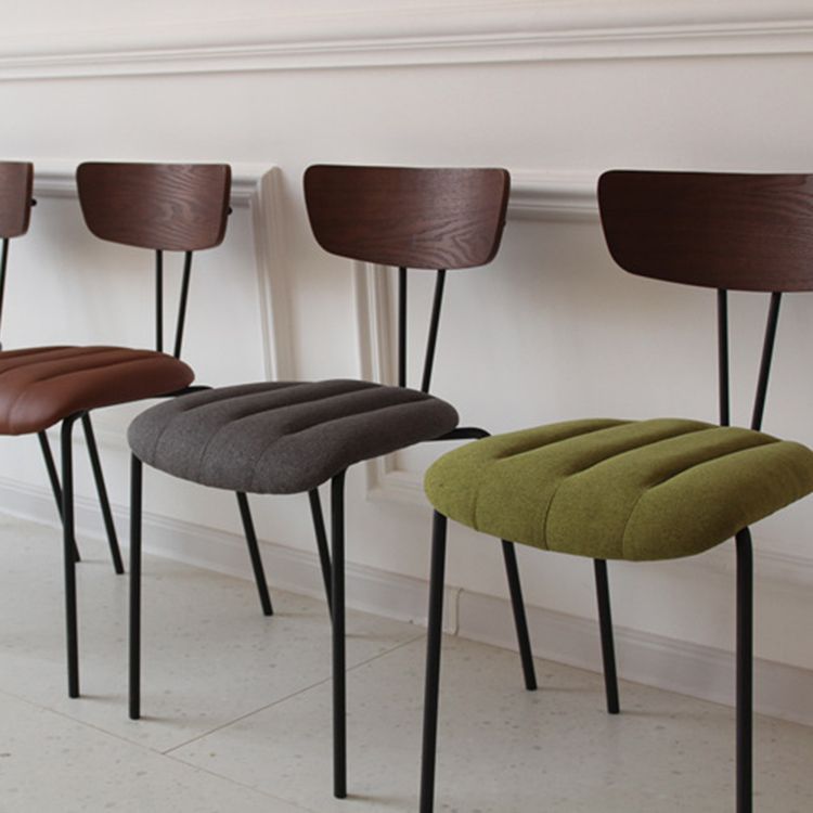 Industrial Style Metal Matte Finish Side Chair Open Back Dining Side Chair for Dining Room Clearhalo ' kitchen&dining_furn' 'Dining Chairs' 'Dining Tables & Seating' 'dining_chair' 'furn' 'furn_dining_chair' 'Furniture' 'furniture_dining_chair' 'Kitchen & Dining Furniture' 'kitchen' 1200x1200_258461e1-f2a8-40f4-bc09-d2fc4afb6324