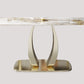 Glam Sintered Stone Dining Table Rectangle Standard Dining Table for Kitchen Clearhalo ' dining_table' 'Dining Tables & Seating' 'Dining Tables' 'furn' 'furn_dining_table' 'Furniture' 'furniture_dining_table' 'Kitchen & Dining Furniture' 'kitchen&dining_furn' 'kitchen' 'kitchen_dining_table' 1200x1200_258735cb-2f9b-4f6c-b829-d378bd6c884f