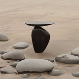 Contemporary Side End Table Oval Pedestal Living Room Solid Wood Corner Table Clearhalo 'Coffee & Accent Tables' 'End & Side Tables' 'end_side_tables' 'furn' 'furn_end_side_tables' 'Furniture' 'Living Room Furniture' 1200x1200_25875a40-bbcb-4d93-af2c-94aa6736ab02