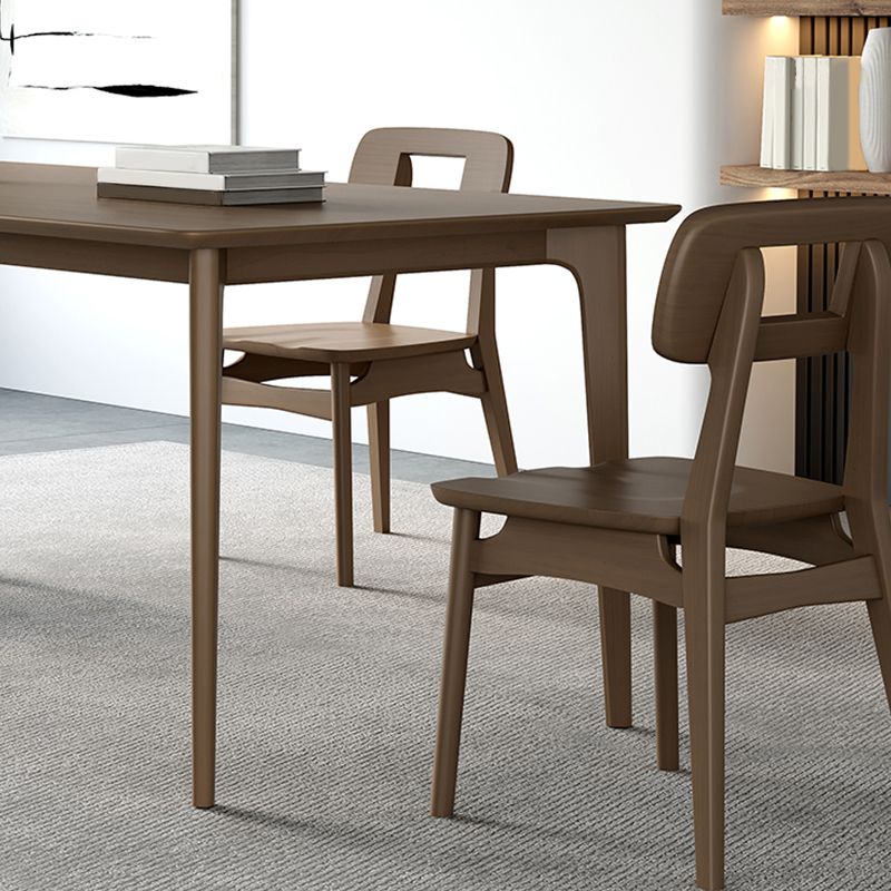 Medieval Modern Solid Wood Table Rectangular Table with 4 Legs Clearhalo 'Dining Tables & Seating' 'Dining Tables' 'dining_table' 'furn' 'furn_dining_table' 'Furniture' 'Kitchen & Dining Furniture' 1200x1200_25875ef9-88eb-41ca-8872-687c4c4889e5
