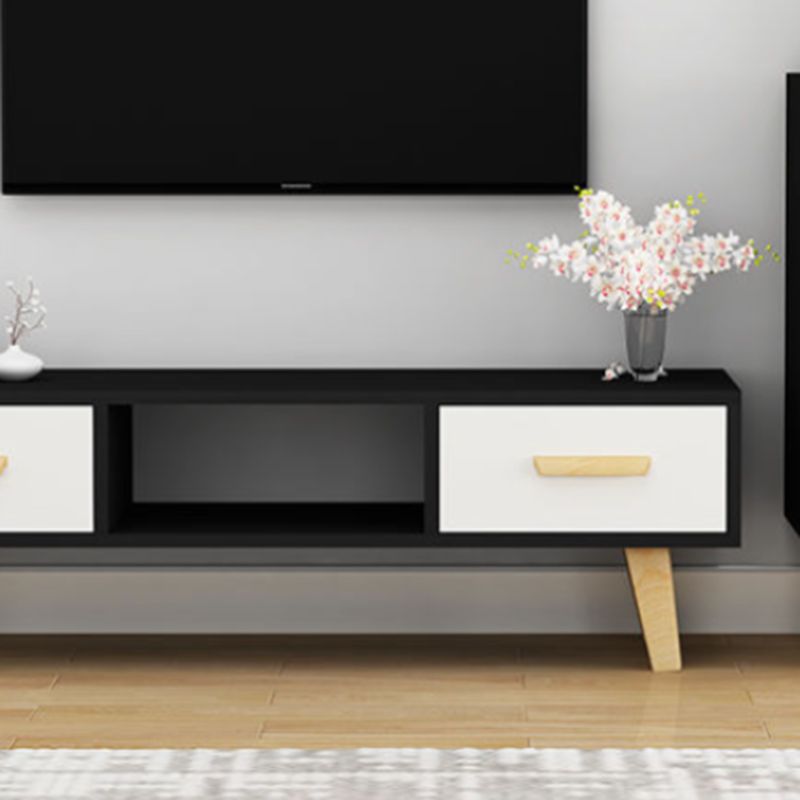 Scandinavian TV Media Stand with Drawers Wood TV Stand Console Clearhalo 'furn' 'furn_tv_stands_entertainment_centers' 'Furniture' 'Living Room Furniture' 'TV Stands & Entertainment Centers' 'TV Stands & Media Storage Furniture' 'tv_stands_entertainment_centers' 1200x1200_2587c6e1-61f4-408c-af8a-4feb92ba515b