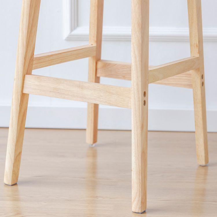 Oak Wood Armless Bar Stool Modern Indoor Barstool with Backrest and Footrest Clearhalo 'Bar Furniture' 'Bar Stools' 'bar_stools' 'furn' 'furn_bar_stools' 'furniture_bar_stools' 'Kitchen & Dining Furniture' 'kitchen&dining_furn' 'kitchen' 'kitchen_furn' Furniture' 1200x1200_25896b1a-7cbc-4c4c-9121-3dda40be5658