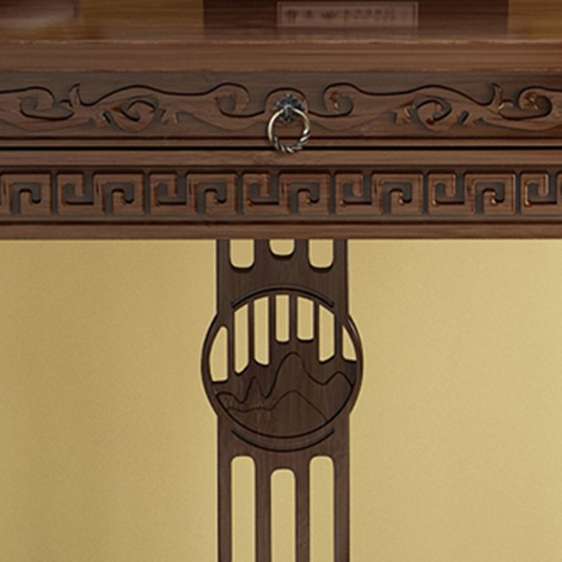 Mid-Century Modern Console Table Storage Solid Wood Console Sofa Table