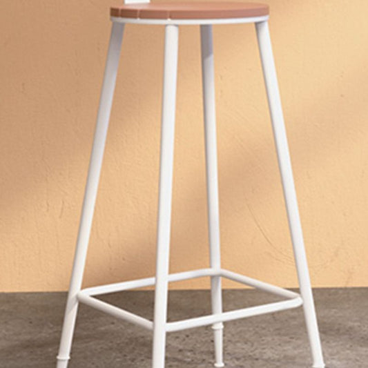 Metal Indoor/ Outdoor Counter Stools Modern Round Armless Bar Stool