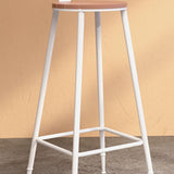 Metal Indoor/ Outdoor Counter Stools Modern Round Armless Bar Stool