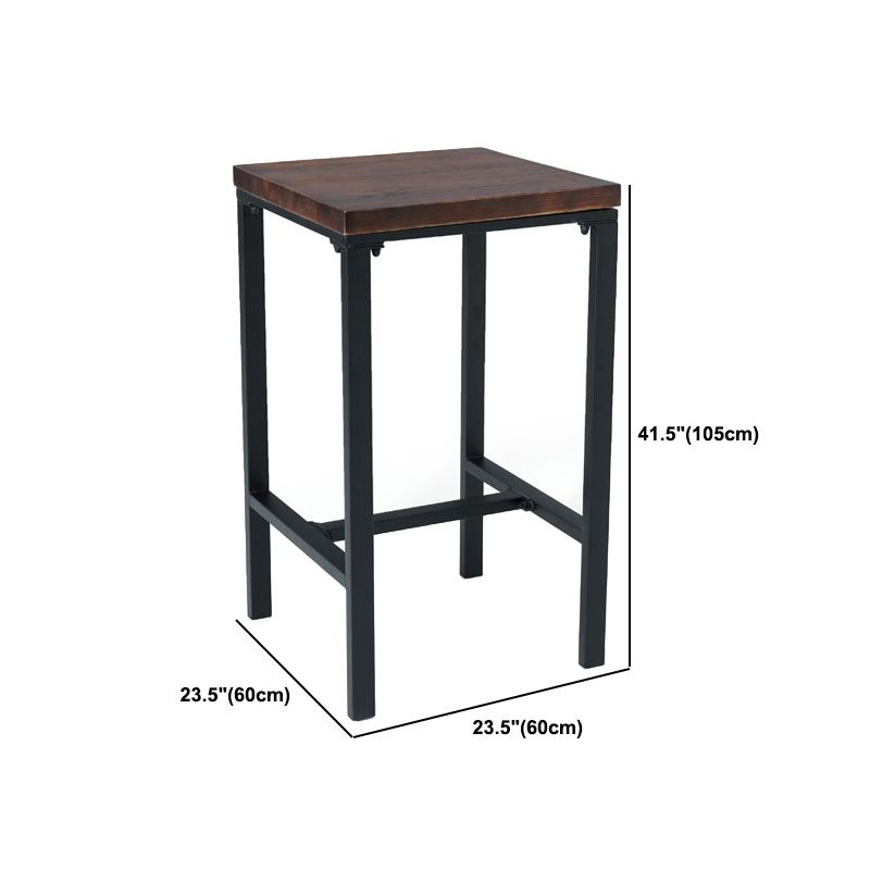 Industrial 1/2/3/5 Pièces Ensemble de table de bar à bois massif
