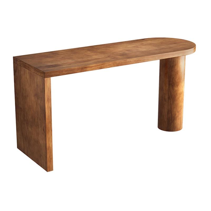 Irregular Shape Pine Wood Top Bar Table Modern Bar Table with Double Pedestal Clearhalo 'Bar Furniture' 'Bar Tables' 'bar_tables' 'furn' 'furn_bar_tables' 'Furniture' 'Kitchen & Dining Furniture' 1200x1200_258c5a57-4bbc-4cfe-874e-b4fdd4e201b9