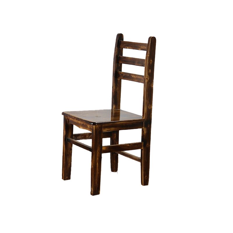 Ladder achterkant stoel vast houten eetkamerstoel voor eetkamer