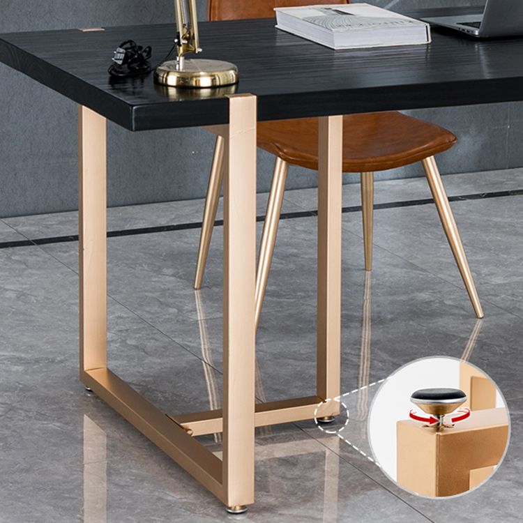 Glam massief hout schrijfdesk 29.53 "Tall Sled Base Office bureau