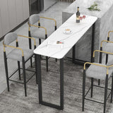 Contemporary Kitchen Dining Arm Chair Upholstered Dining Chair in Grey