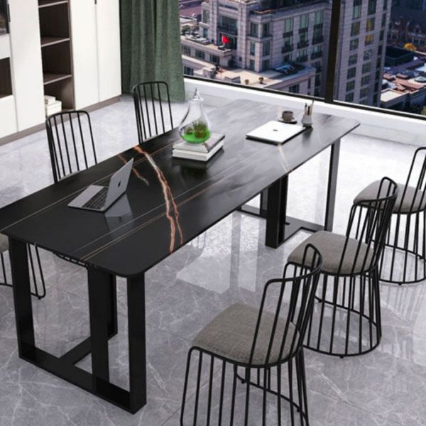 Rectangular Writing Desk Industrial Style Sled Base Office Desk Clearhalo 'furn' 'furn_office_desk' 'Furniture' 'Office Desks' 'Office Furniture' 'office_desk' 1200x1200_25922163-86a7-49ea-aabf-92a4c1f14df5