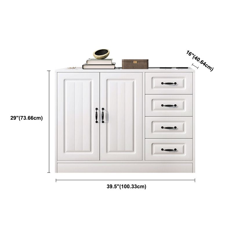 White Storage Chest Modern Style Wooden Storage Chest Dresser with Drawers and Doors Clearhalo 'Bedroom Furniture' 'Dressers & Chests' 'dressers_chests' 'furn' 'furn_dressers_chests' 'Furniture' 1200x1200_25936397-3029-4167-9365-0e5b9738d202