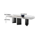 Modern Style Sintered Stone Table Rectangle Dining Table for Kitchen Clearhalo 'Dining Tables & Seating' 'Dining Tables' 'dining_table' 'furn' 'furn_dining_table' 'Furniture' 'Kitchen & Dining Furniture' 1200x1200_259423b0-5700-419f-a63f-cfa8545b56fa