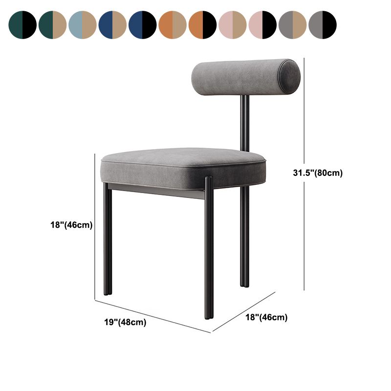 Glam – chaise de salle à manger en velours, mobilier d'appoint à dossier ouvert, finition mate pour l'intérieur