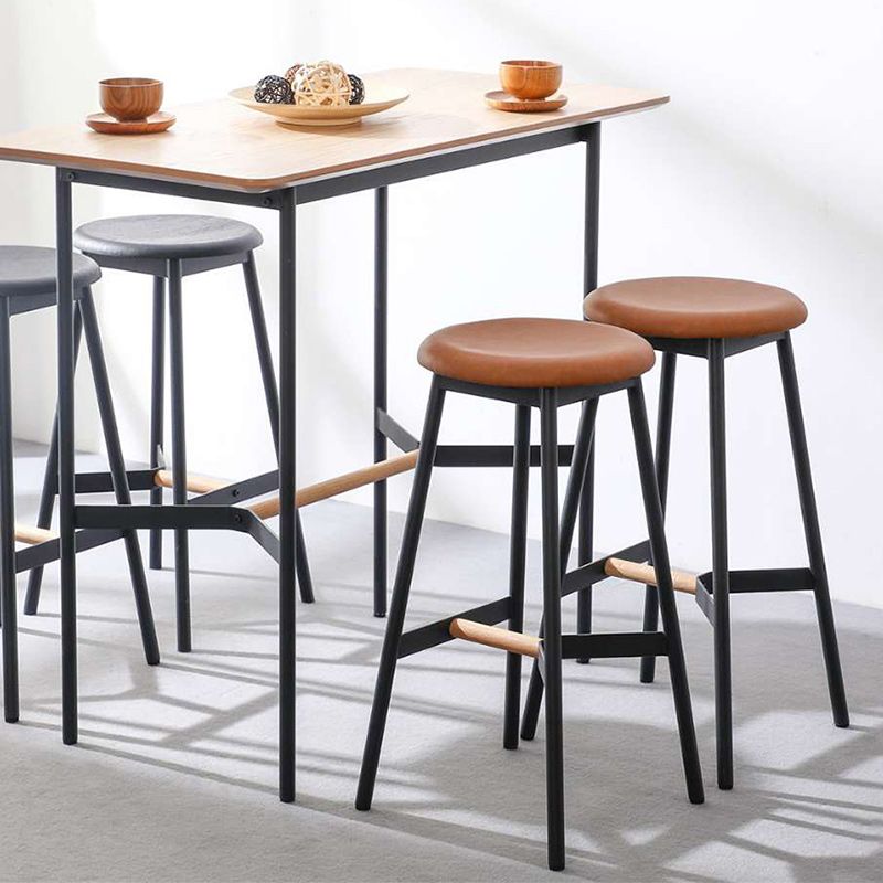 Modern Style Round Bar-stool Metal Counter Bar Stool for Restaurant Clearhalo 'Bar Furniture' 'Bar Stools' 'bar_stools' 'furn' 'furn_bar_stools' 'Furniture' 'furniture_bar_stools' 'Kitchen & Dining Furniture' 1200x1200_25983f2c-a5fe-43ba-8dce-04469b9b5fc7