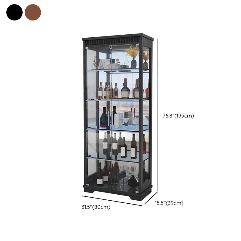 Armadio di vetro con mobile in vetro di gomma contemporanea con porte con porte